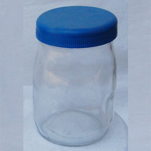 Pot en verre de 1 L bleu